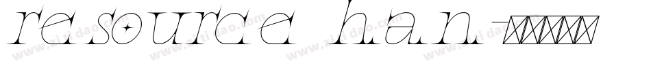resource han字体转换